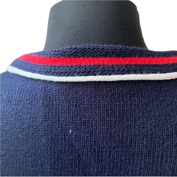 Talbots Red, White, and Blue Open Front Cardigan - Picture 3 of 5